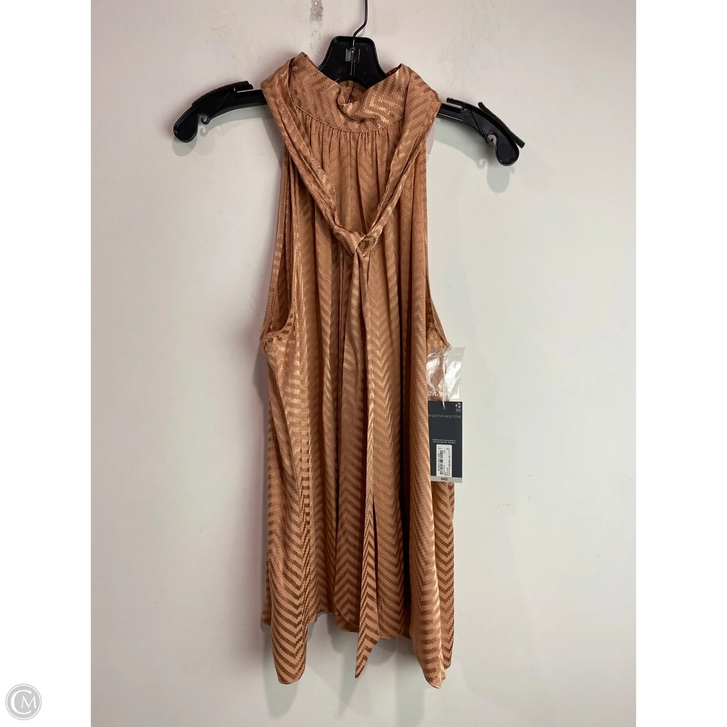 Top Sleeveless By Worthington In Bronze, Size: L