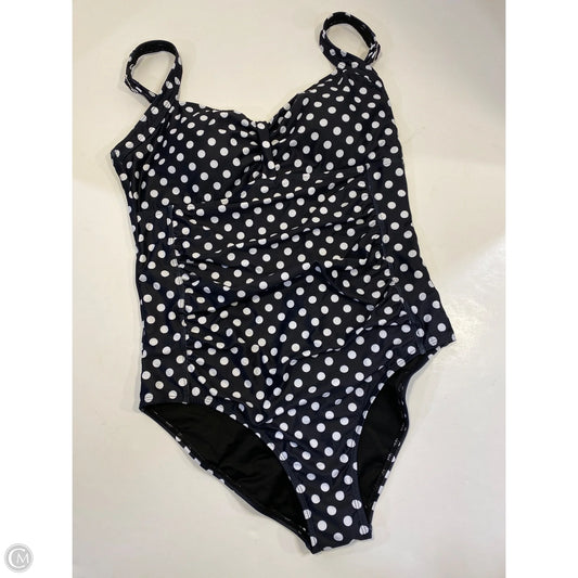 Swimsuit By Clothes Mentor In Black & White, Size: L