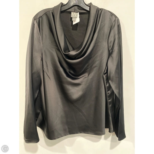 Top Long Sleeve By Worthington In Black, Size: Xlp