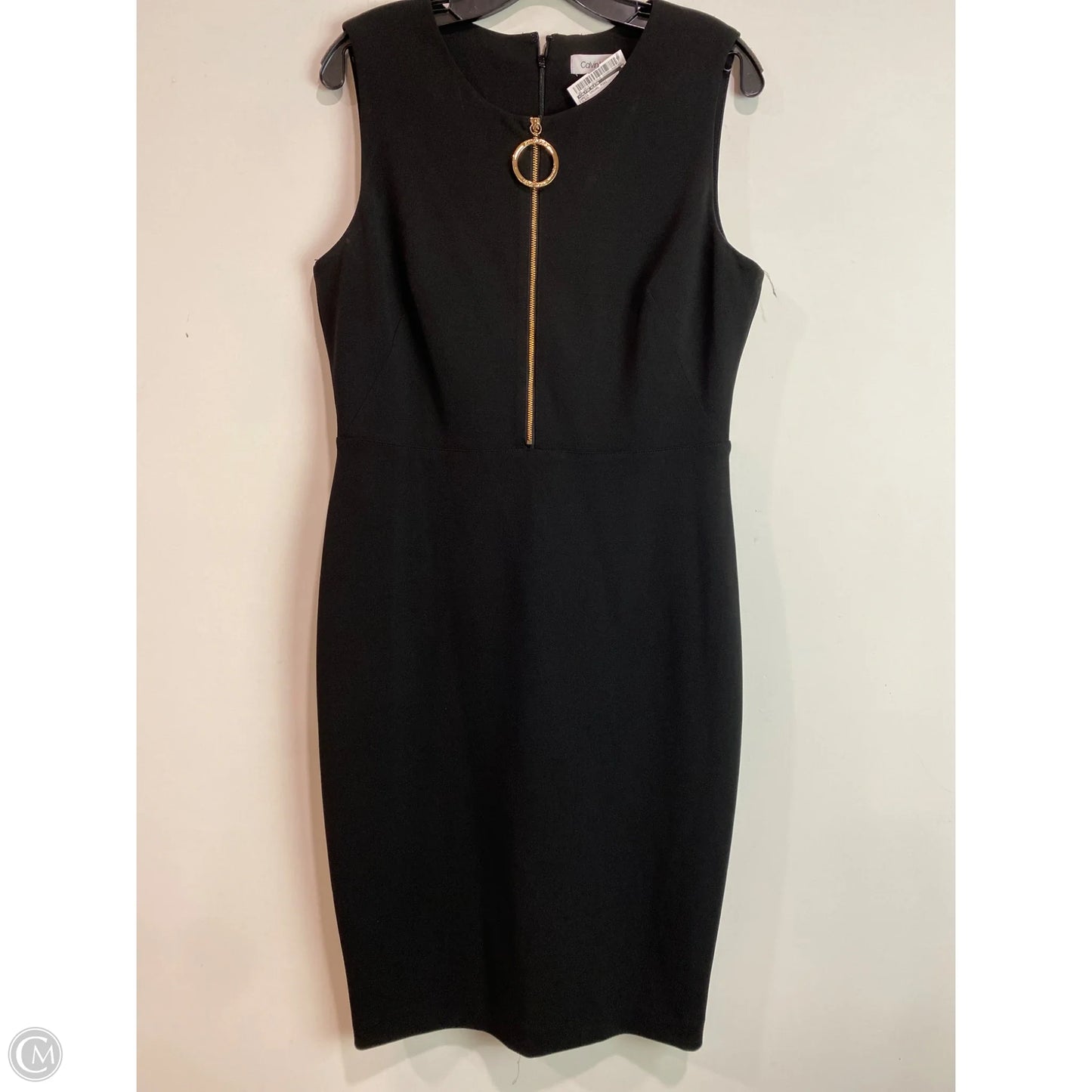 Dress Casual Midi By Calvin Klein In Black, Size: L