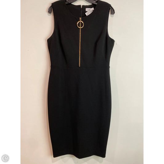 Dress Casual Midi By Calvin Klein In Black, Size: L