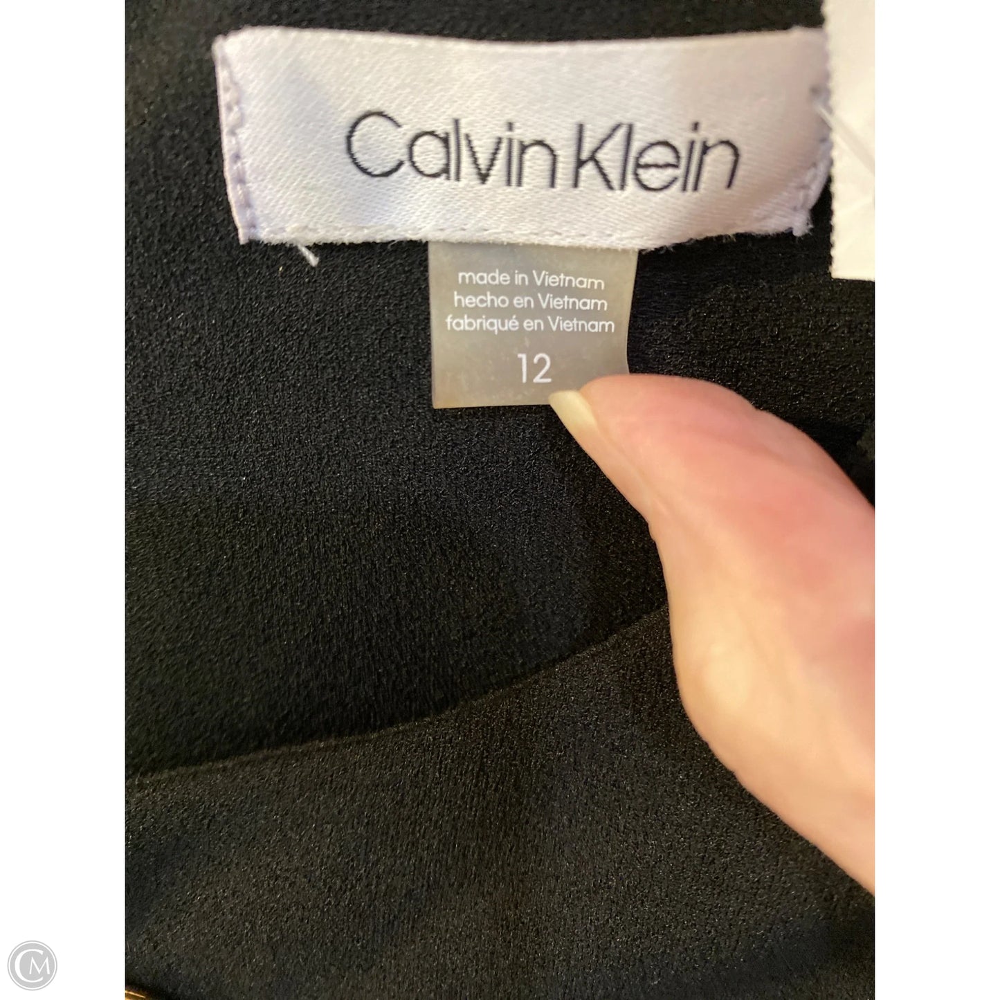 Dress Casual Midi By Calvin Klein In Black, Size: L