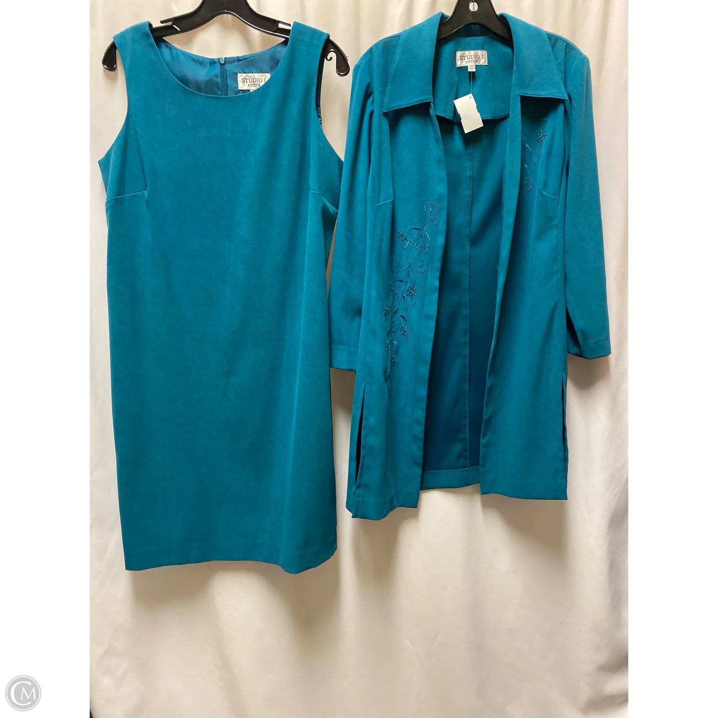 Dress Set 2pc By Studio 1 In Aqua, Size: Lp