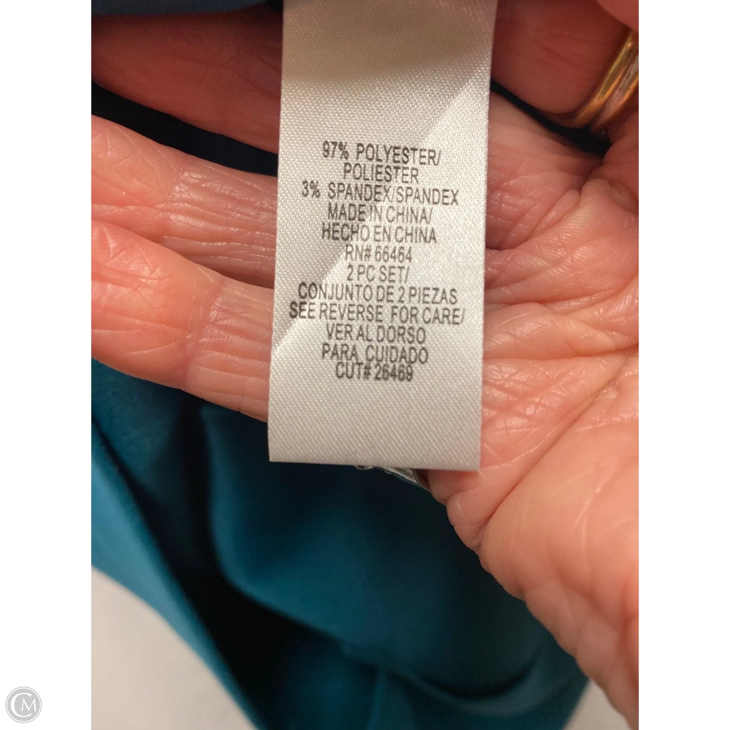 Dress Set 2pc By Studio 1 In Aqua, Size: Lp