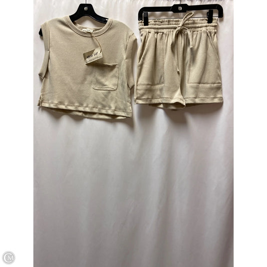 Shorts Set By Clothes Mentor In Beige, Size: S