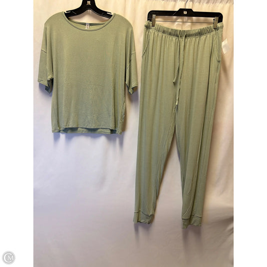 Pajamas 2pc By Clothes Mentor In Green, Size: L