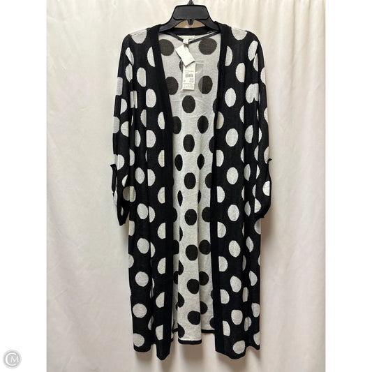 Cardigan By Cato In Black & White, Size: Xl