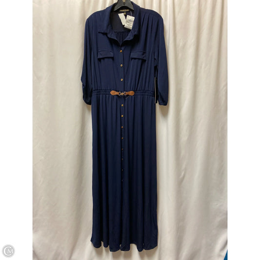 Dress Casual Maxi By Clothes Mentor In Navy, Size: 1x