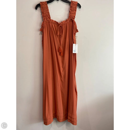 Dress Casual Midi By Gigio In Orange, Size: M