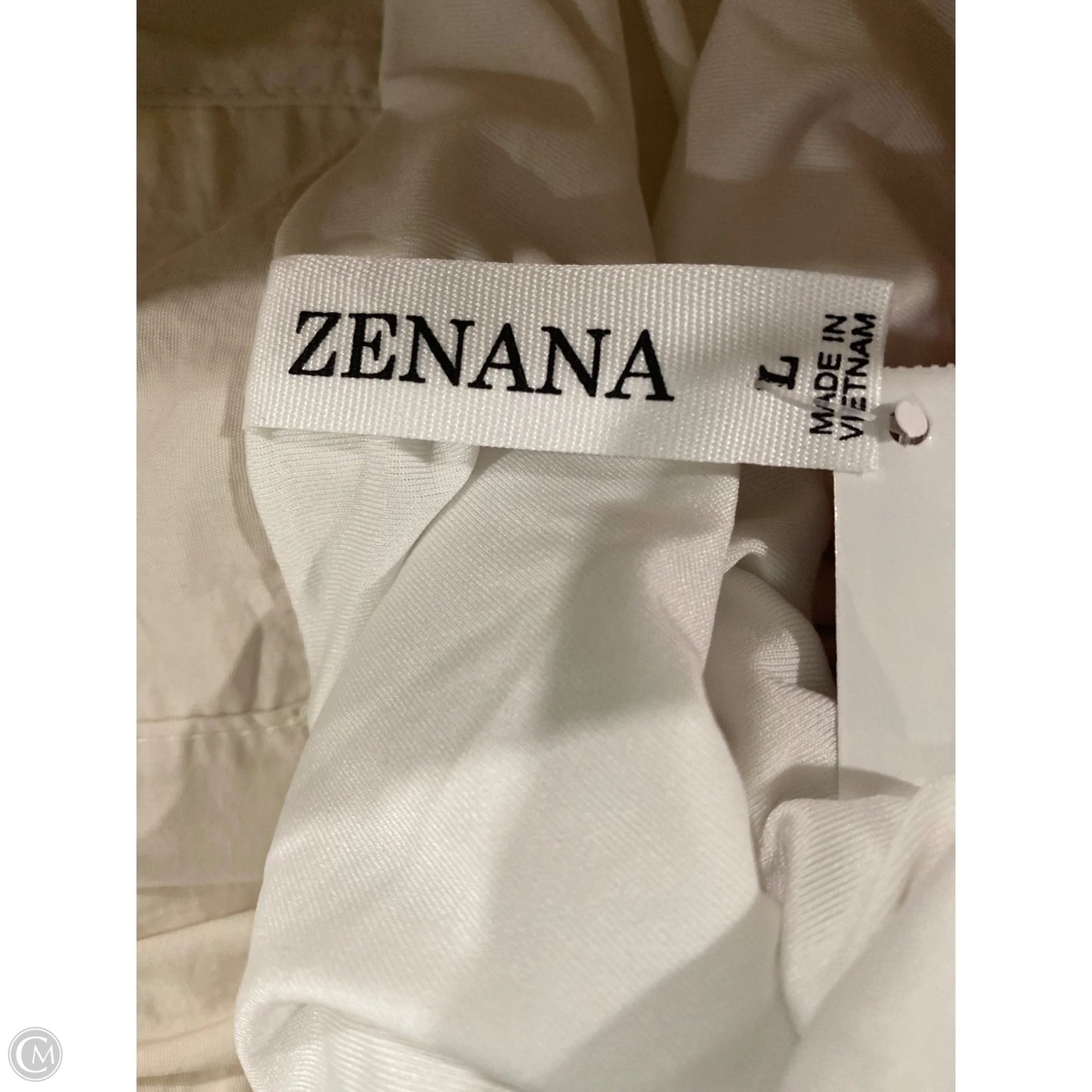 Athletic Shorts By Zenana Outfitters In Cream, Size: L