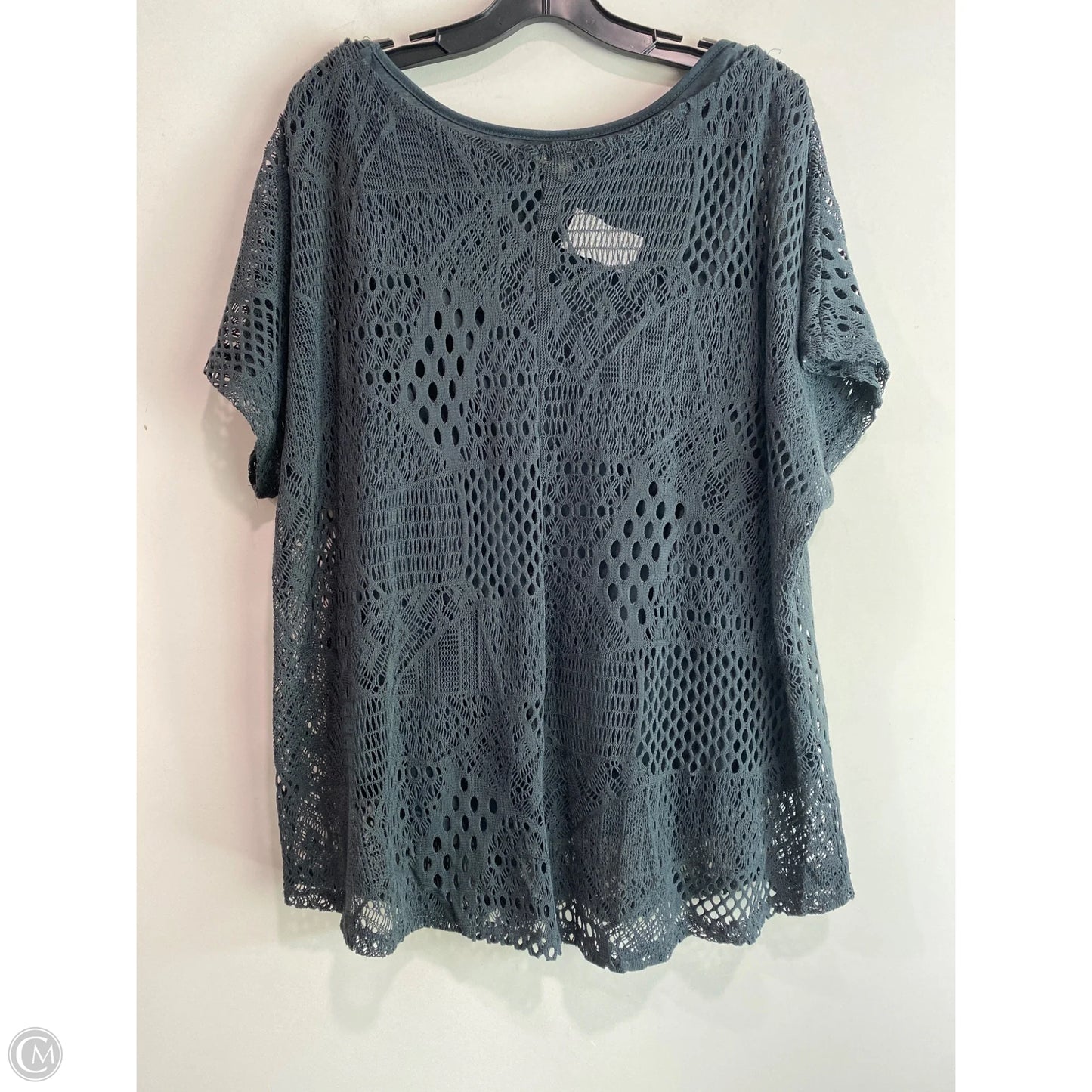 Top Short Sleeve By Clothes Mentor In Grey, Size: 3x