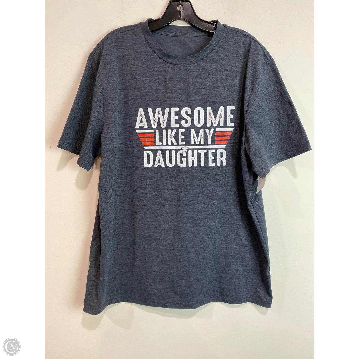Top Short Sleeve By Clothes Mentor In Grey, Size: Xxl