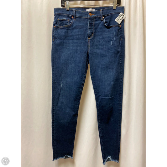 Jeans Skinny By Loft In Blue Denim, Size: 10