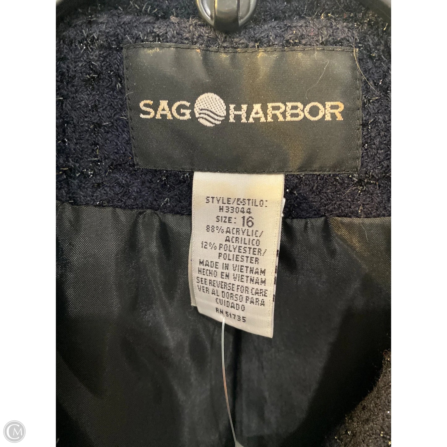 Blazer By Sag Harbor In Black, Size: Xl