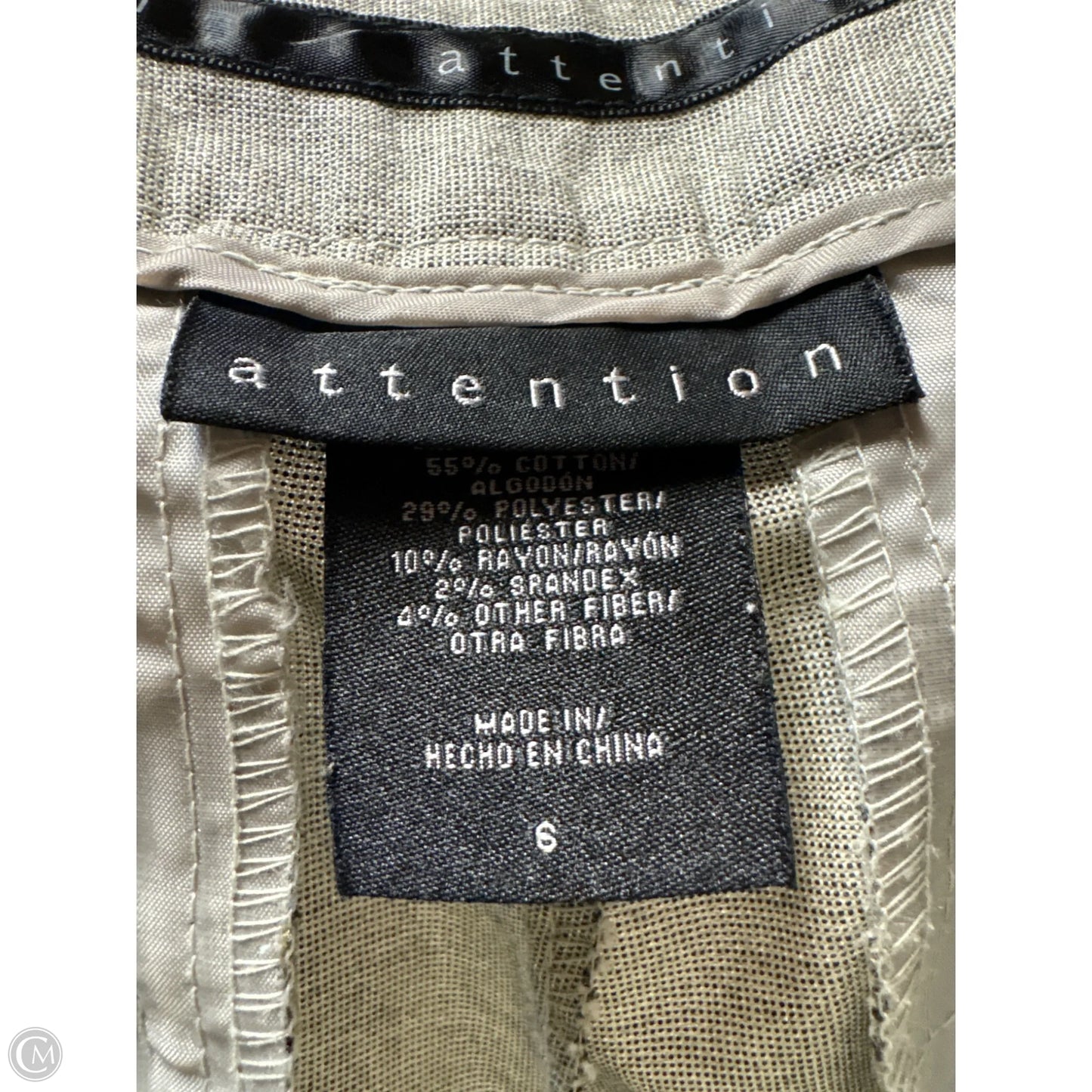 Pants Dress By Attention In Gold, Size: 8