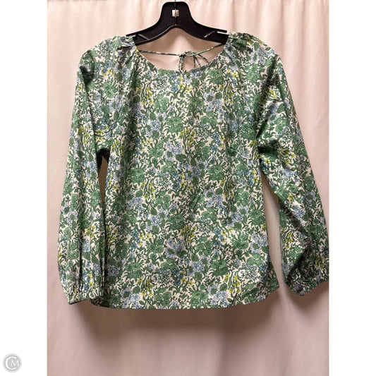 Top Long Sleeve By J. Crew In Green, Size: S