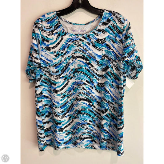 Top Short Sleeve By Rebecca Malone In Teal, Size: Xl