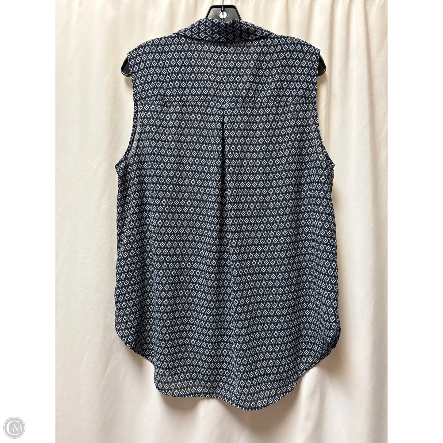 Top Sleeveless By H&m In Navy, Size: M