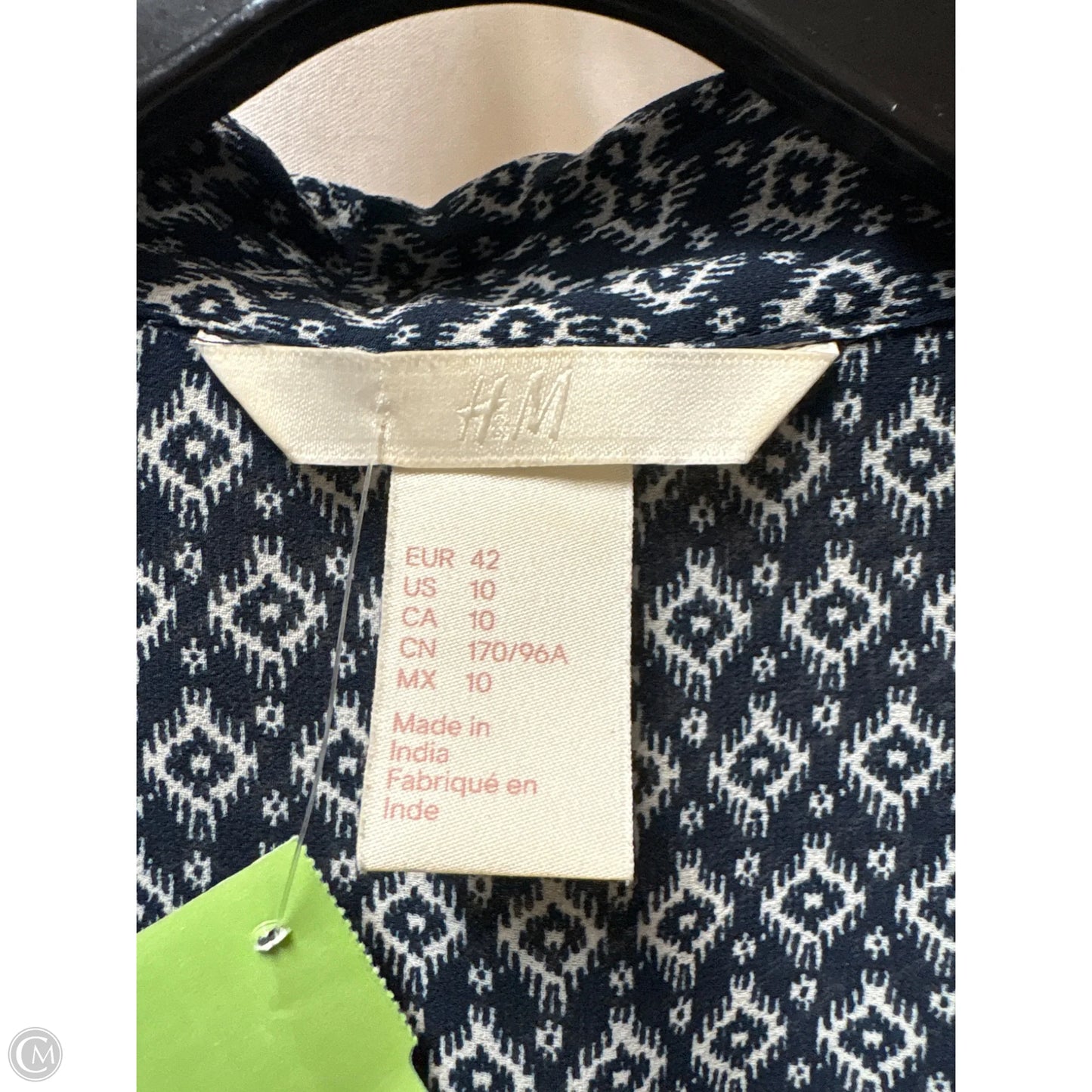 Top Sleeveless By H&m In Navy, Size: M
