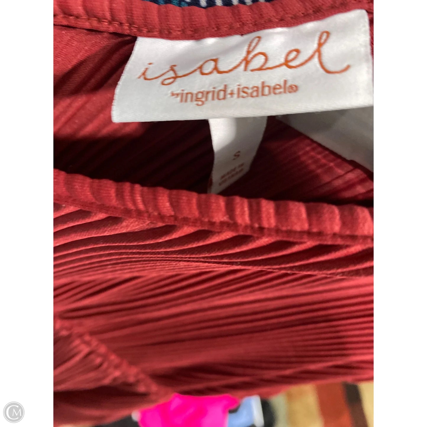 Top Short Sleeve By Ingrid & Isabel In Maroon, Size: S