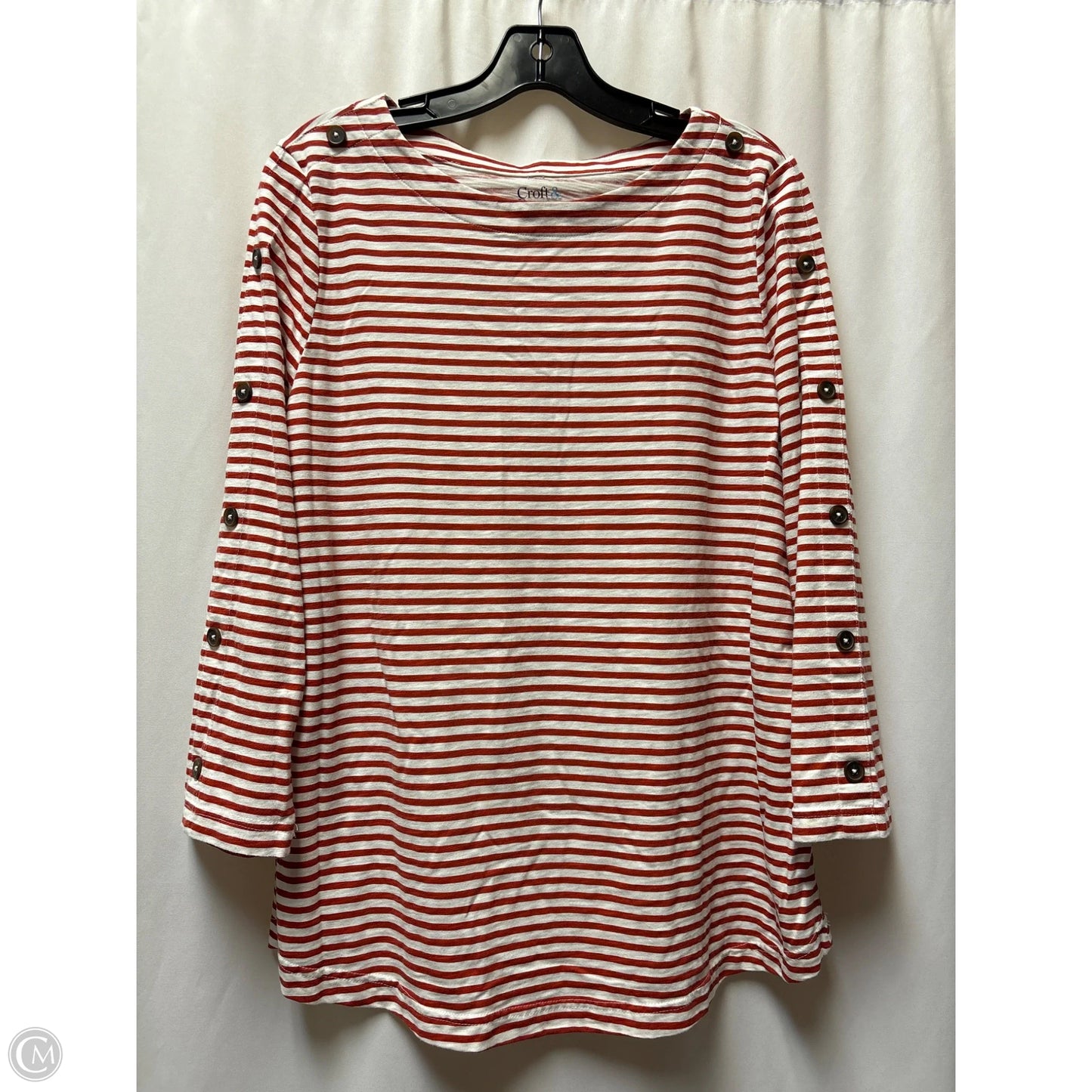 Top Long Sleeve By Croft And Barrow In Red, Size: L