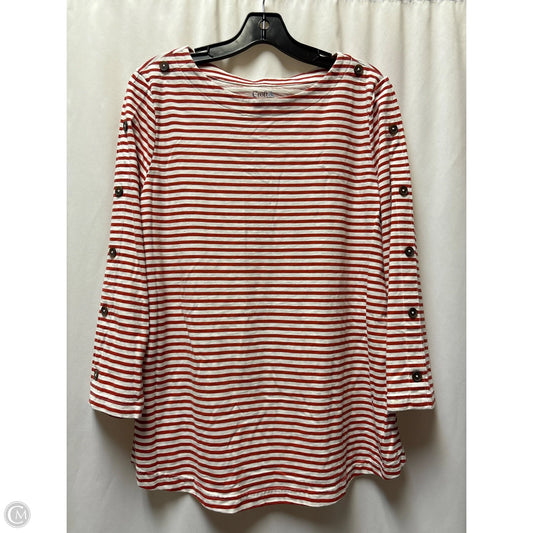 Top Long Sleeve By Croft And Barrow In Red, Size: L