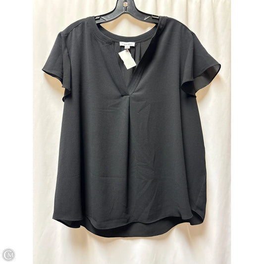 Top Short Sleeve By Calvin Klein In Black, Size: 2x