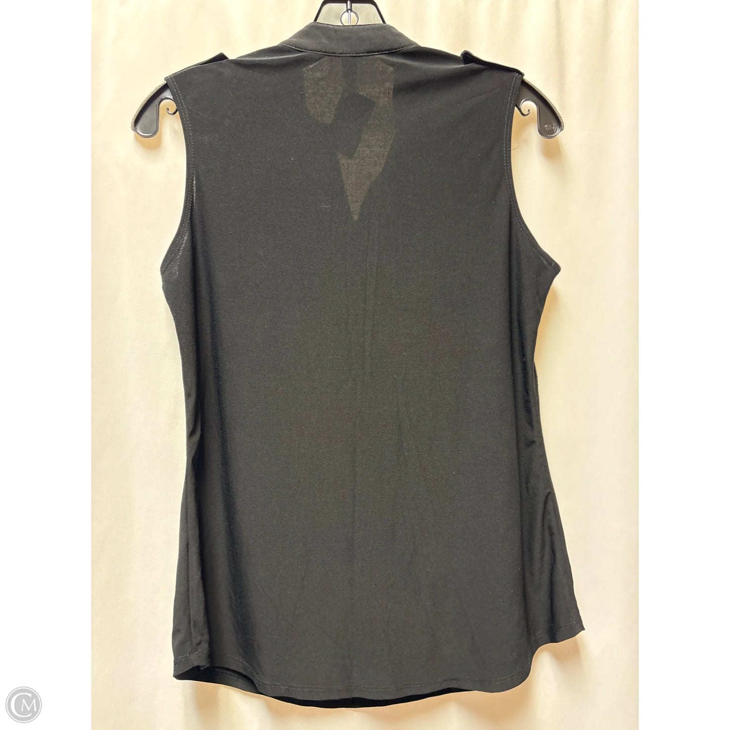 Top Sleeveless By Perseption Concept In Black, Size: M