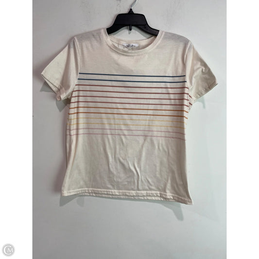 Top Short Sleeve By Clothes Mentor In Cream, Size: S
