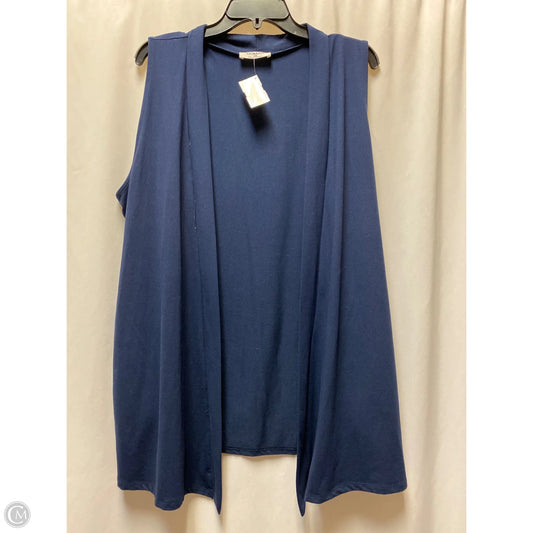 Cardigan By Zenana Outfitters In Navy, Size: 2x