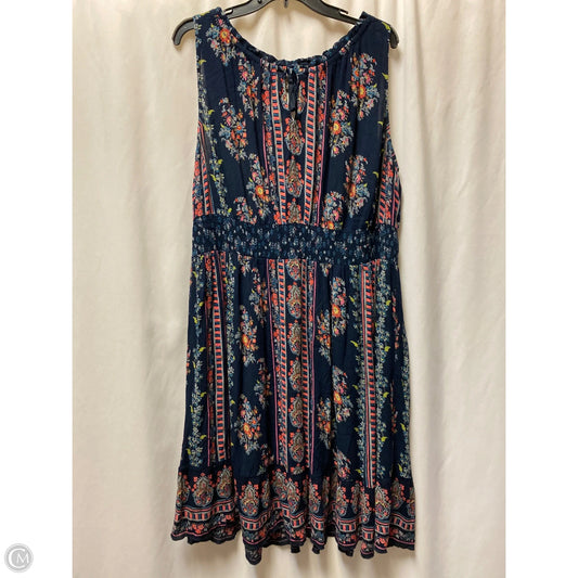 Dress Casual Midi By Bila In Navy, Size: Xxl