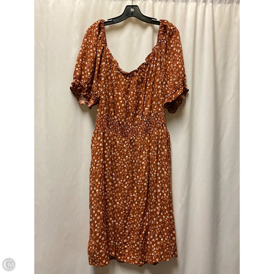 Dress Casual Maxi By Luxology In Brown, Size: 3x
