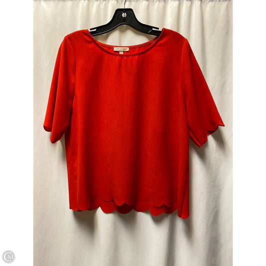 Top Short Sleeve By Gianni Bini In Red, Size: L