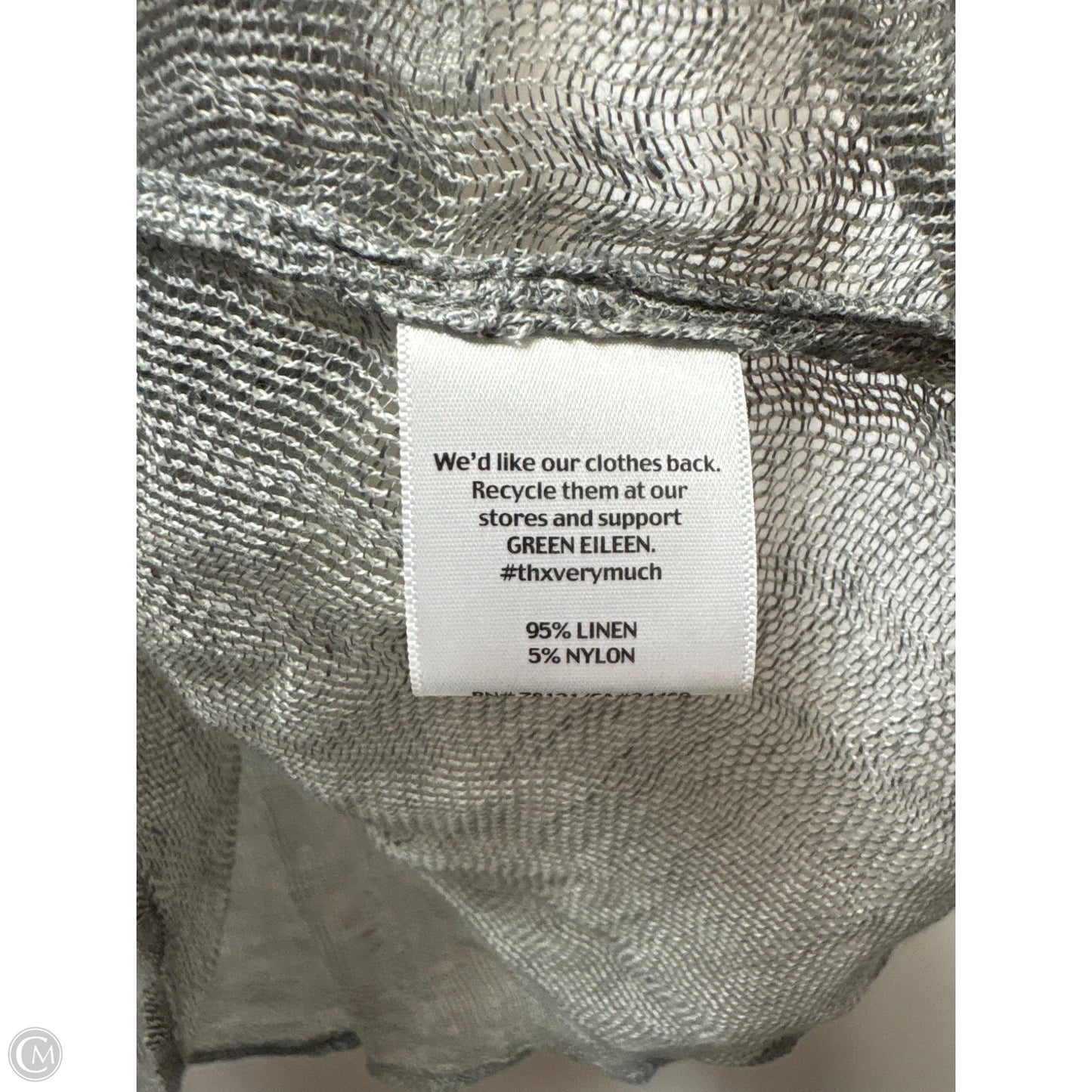 Swimwear Cover-up By Eileen Fisher In Grey, Size: L