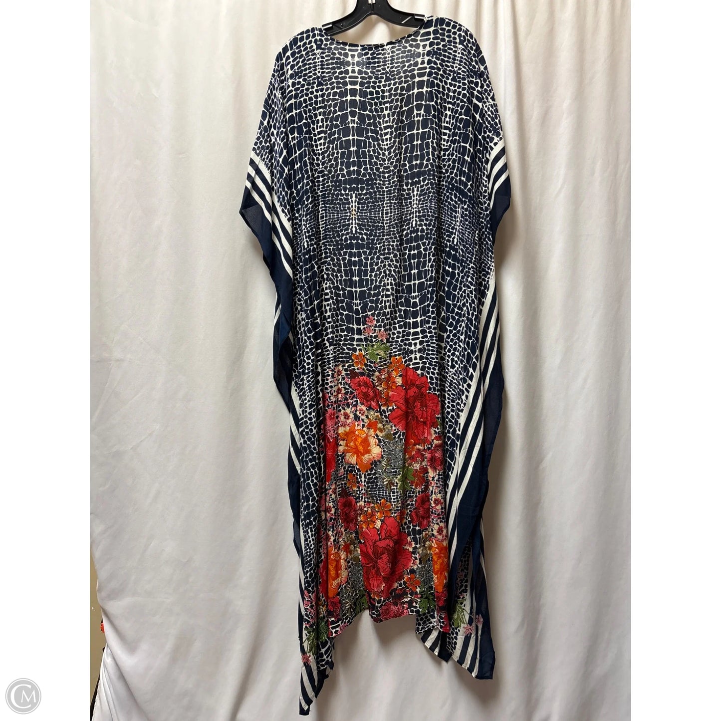 Swimwear Cover-up By Clothes Mentor In Blue, Size: Osfm