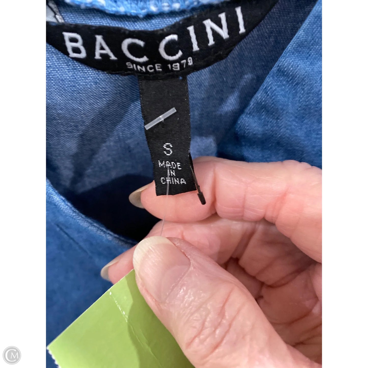 Top Sleeveless By Baccini In Blue, Size: S
