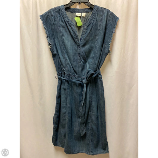 Dress Casual Midi By Chicos In Blue, Size: M
