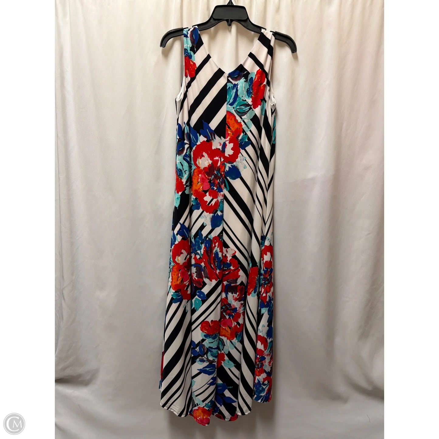 Dress Casual Maxi By Cato In Black & White, Size: M