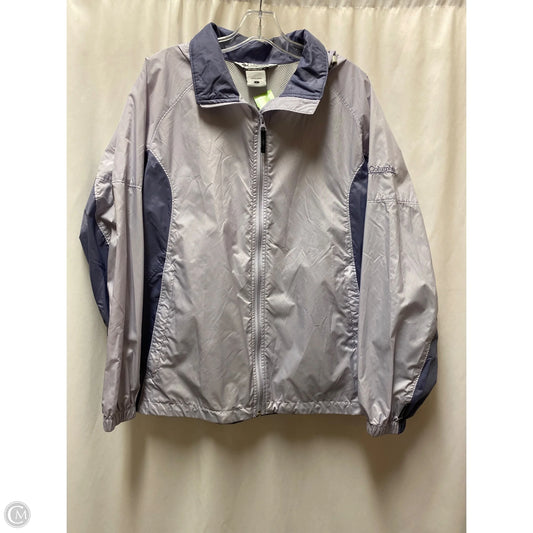 Jacket Windbreaker By Columbia In Purple, Size: L