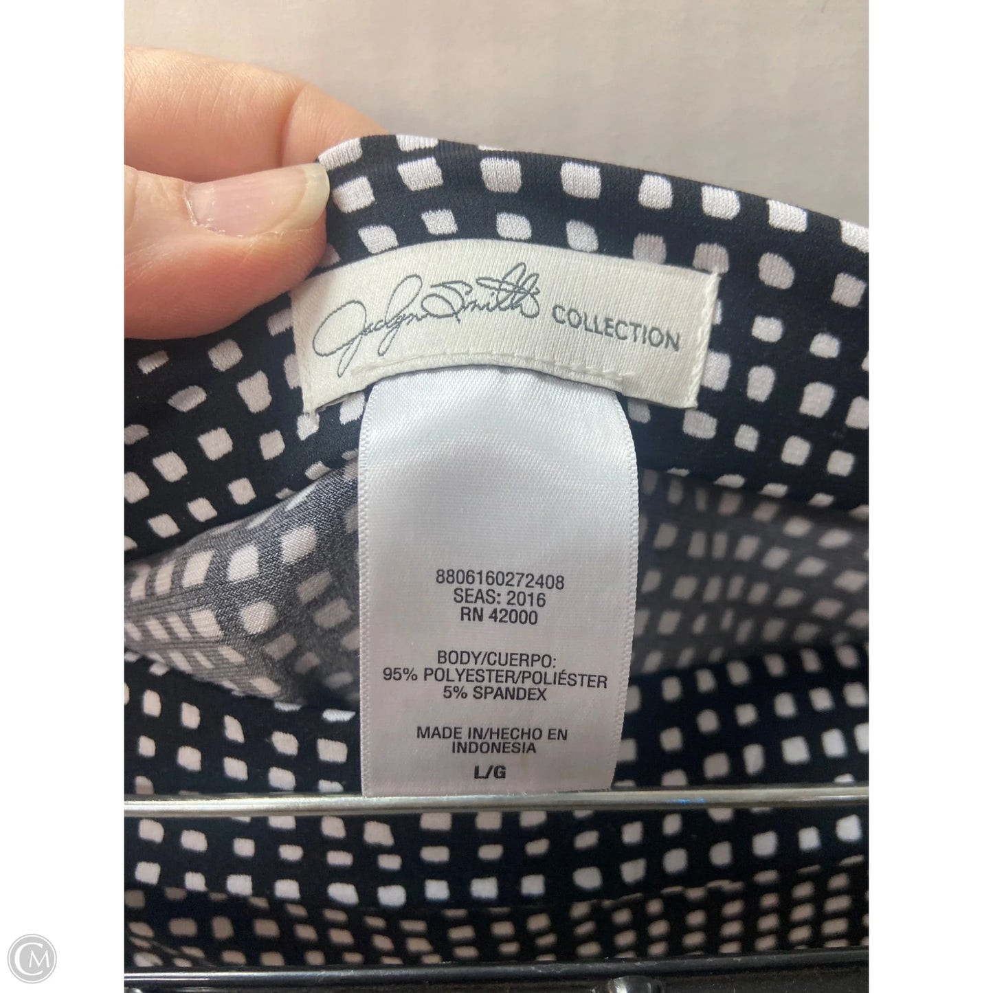 Skirt Midi By Jaclyn Smith In Black & White, Size: L