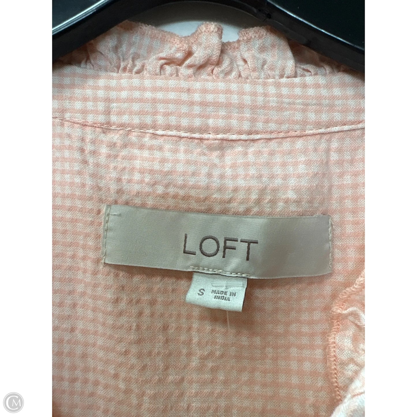 Top Sleeveless By Loft In Peach, Size: S