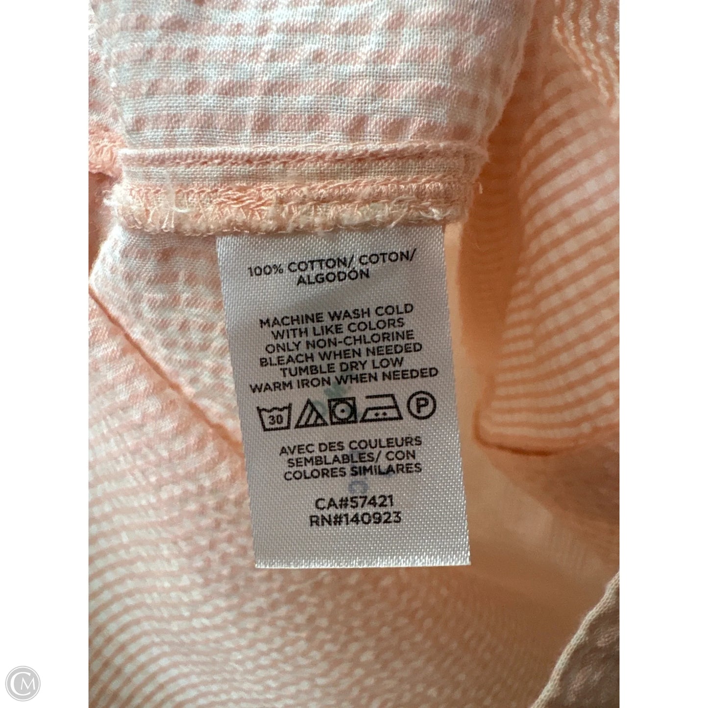 Top Sleeveless By Loft In Peach, Size: S