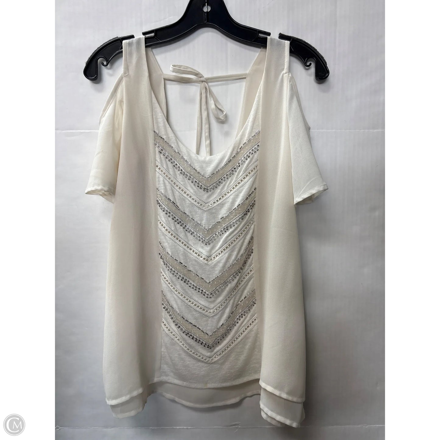 Top Sleeveless By Miss Me In Cream, Size: M