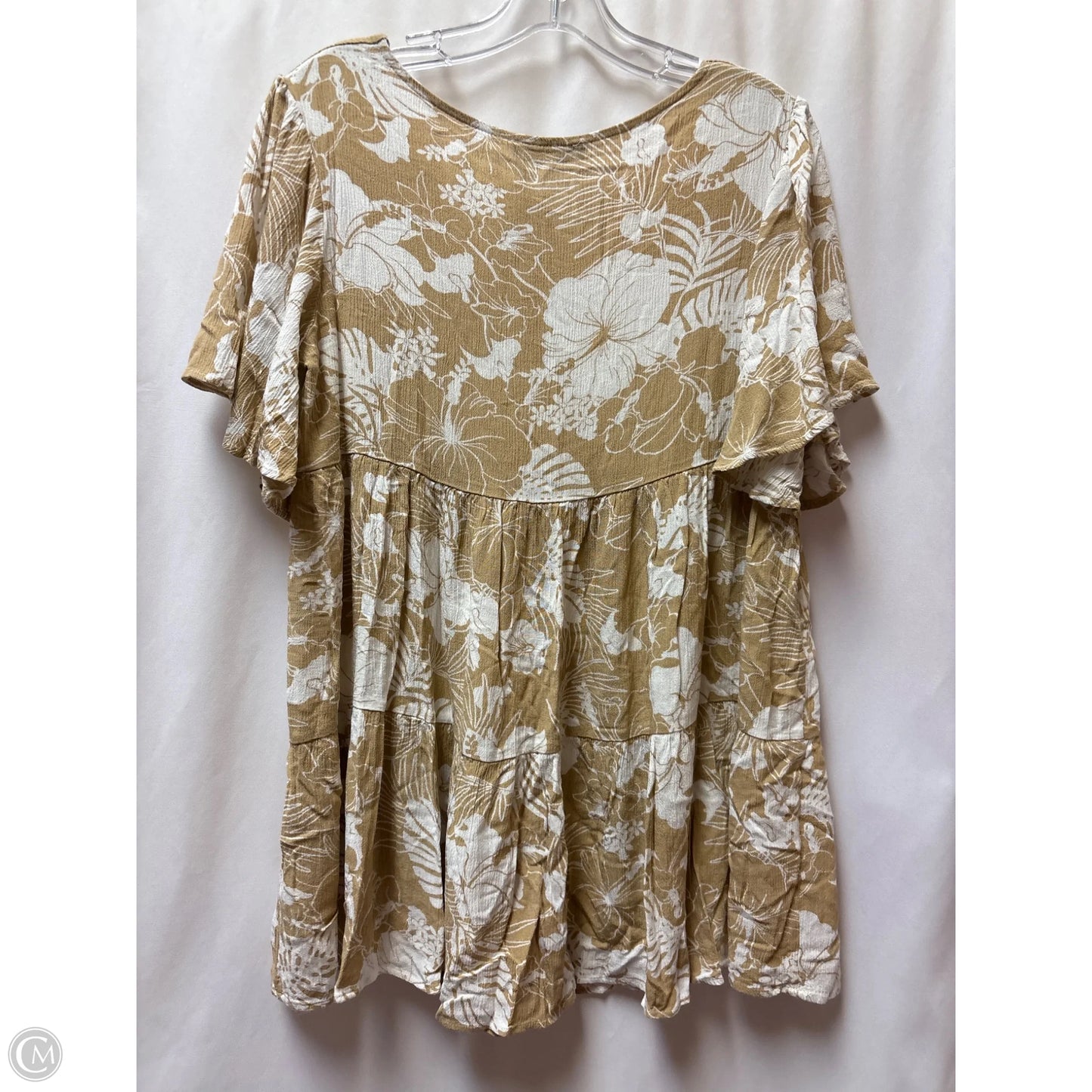 Top Short Sleeve By Clothes Mentor In Brown, Size: M