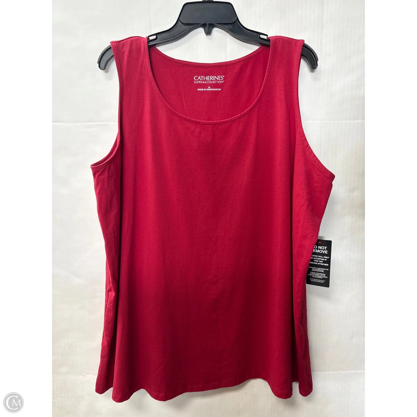 Top Sleeveless By Catherines In Red, Size: 1x