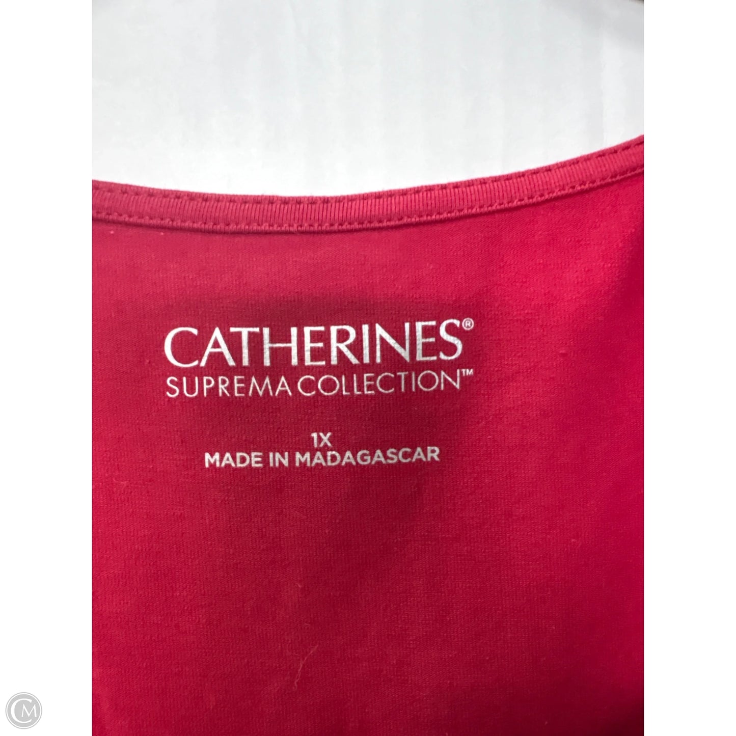Top Sleeveless By Catherines In Red, Size: 1x