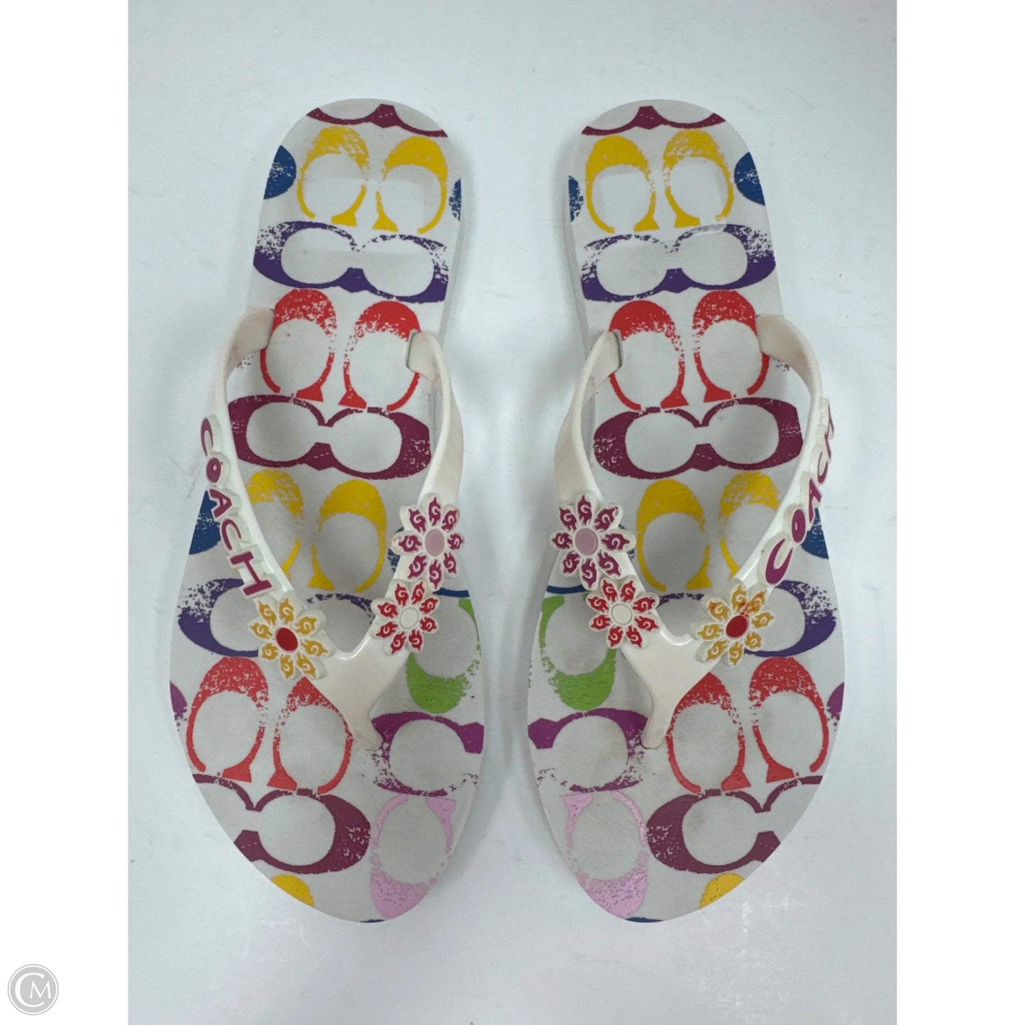 Sandals Designer By Coach In Multi-colored, Size: 8