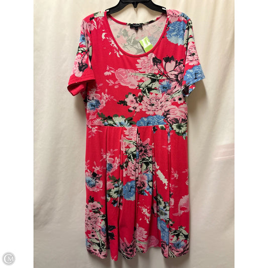 Dress Casual Midi By Clothes Mentor In Pink, Size: 1x