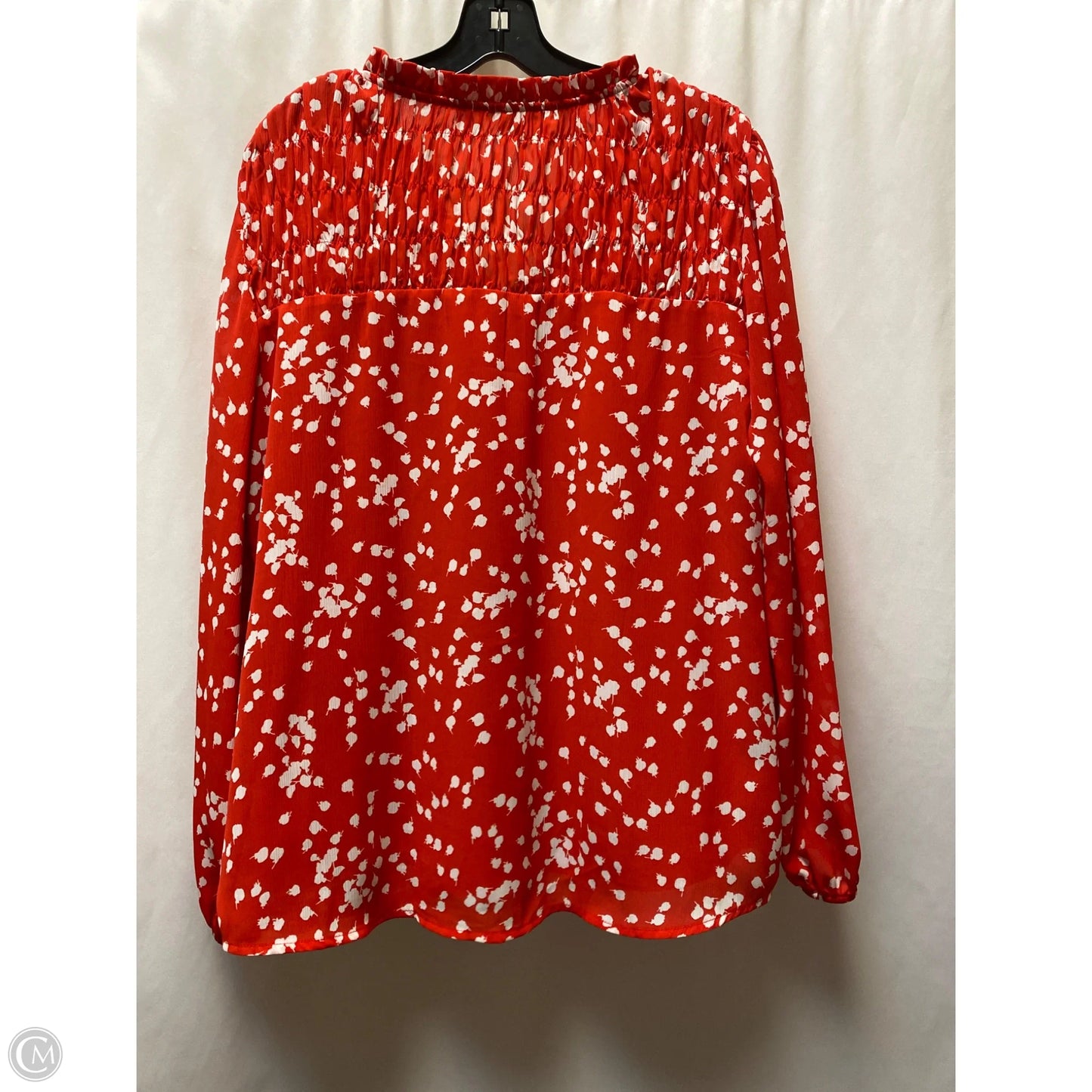 Top Long Sleeve By Clothes Mentor In Red, Size: L