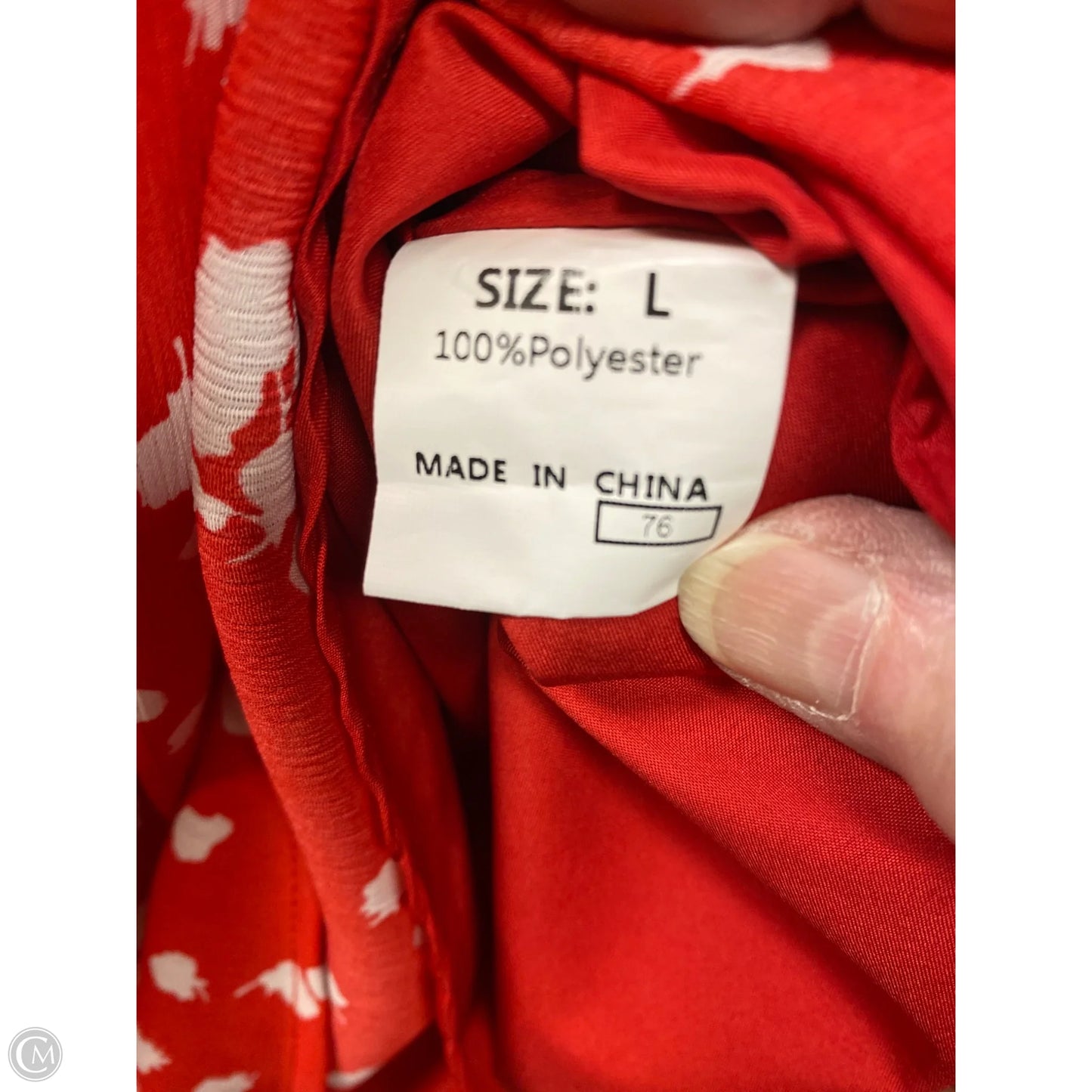 Top Long Sleeve By Clothes Mentor In Red, Size: L